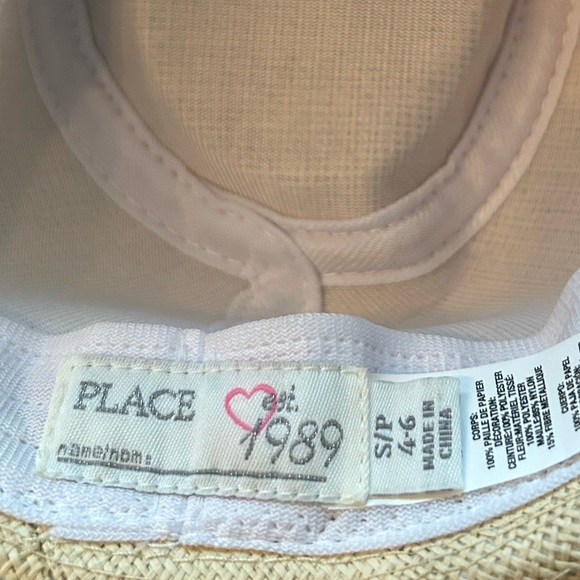 1989 Place child’s Panama hat with flower sz 4/6 - Picture 7 of 8